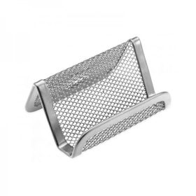 SUPPORT CARTE VISITE MÉTAL - GRIS