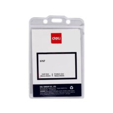 PAQUET DE 50 PORTES BADGES PVC VERTICAL - DELI 5757