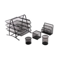 PACK D'ORGANISATION DE BUREAU 5 PCS METAL