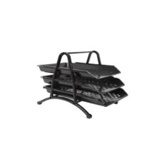 BAC A COURRIER 3 ETAGES PLASTIQUE NOIR - ARK
