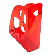PORTE REVUE ECOMAG TRANSPARENT ROUGE