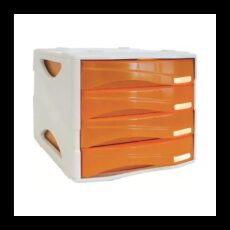 BLOC DE 4 TIROIRS TRANSP SMILE ARDA - ORANGE