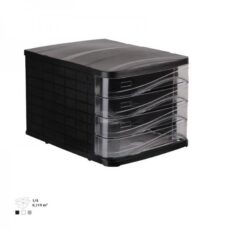 BLOC TIROIR 4 ETAGES NOIR/TRANSPARENT - ARK
