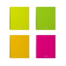CARNET AVEC SPIRALE A5+ NEON 60 FEUILLES PP 5/5 - ERICHKRAUSE