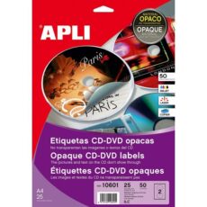 ETIQUETTE BLANCHE POUR CD - PQ 50 APLI