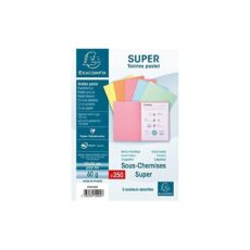 SOUS CHEMISE EXACOMPTA SUPER PQ 250 60G ASSORTIES