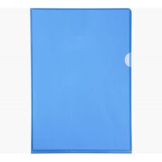 LOT DE 10 CHEMISES COIN EXACOMPTA PVC LISSE BLEU