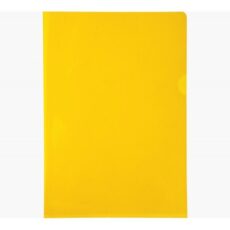 LOT DE 10 CHEMISES A COIN EXACOMPTA PVC LISSE JAUNE