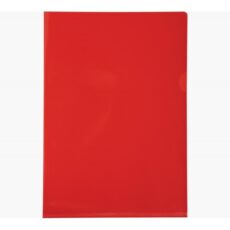 LOT DE 10 CHEMISES A COIN EXACOMPTA PVC LISSE ROUGE