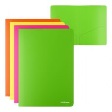 CHEMISE A COIN DOUBLE GLOSSY FLUO A4 ASSORTIES