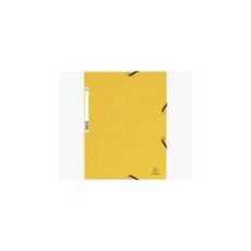 CHEMISE A 3 RABATS EXACOMPTA CARTONNEE - JAUNE