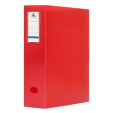 BOITE DE CLASSEMENT ESSENTIAL EN POLYPROPYLÈNE DOS 80Mm-ROUGE