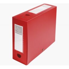 BOITE D'ARCHIVE EXACOMPTA A PRESSION PP DOS 100 ROUGE