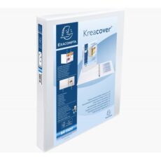 CLASSEUR EXACOMPTA EN PVC 2 POCHES PERSONNALISABLE A4 MAXI DOS DE 50Mm BLANC