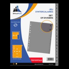 JEU DE 20 INTERCALAIRES ALPHABETIQUES A4 EN PP GREYSPLIT - GRIS