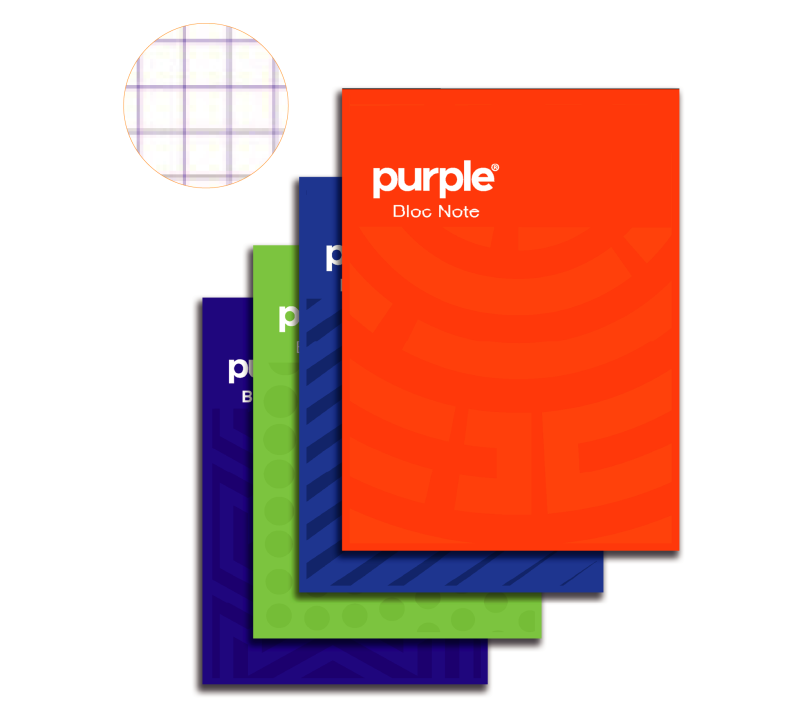 BLOC NOTE A4 100 PAGES PURPLE 5/5