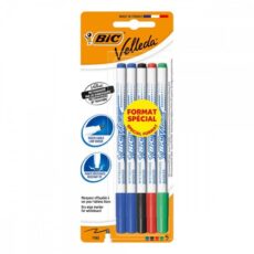 POCHETTE DE 4+1 MARQUEURS FINES EFFAÇABLES VELLEDA 1741 ASSORTIES