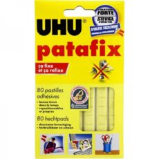 PASTILLES ADHÉSIVES UHU PATAFIX JAUNE 80GR