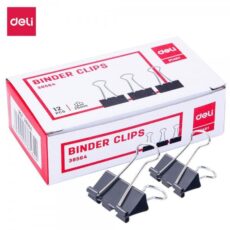 BOITE DE 12 CLIPS 25 MM NOIR - E38564