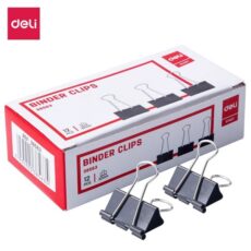 BOITE DE 12 CLIPS 32 MM NOIR - E38563