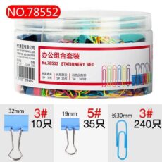 BINDER CLIP + TROMBONES COULEUR SET 78552 - DELI