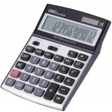 CALCULATRICE DELI DE BUREAU A 14 CHIFFRES MÉTAL