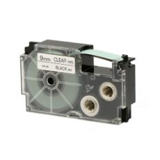 CASSETTE RUBAN CASIO 9MM NOIR/TRANSPARENT