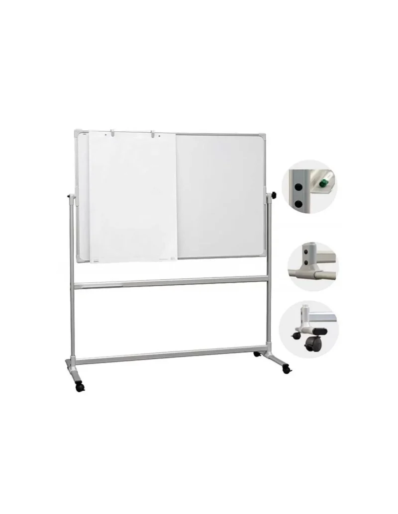 Tableau Blanc Double Face Magnétique 180X120