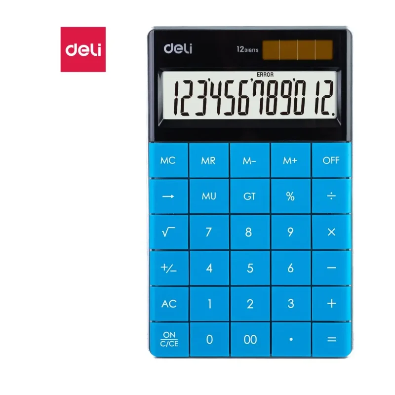 CALCUL 12 DIGIT BLEU E1589 - Deli