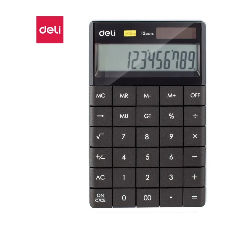 CALCUL 12 DIGIT NOIR E1589P - Deli