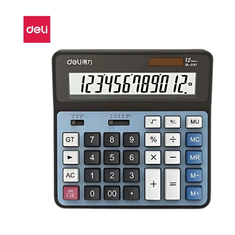 CALCUL 12 DIJIT METAL BLEU 2137 - Deli