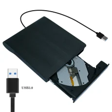 Graveur DVD Externe USB 3.0 Noir - Rapidité et Performance Assurées