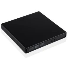 Graveur DVD Externe USB 2.0 Noir - Pratique et Compact pour Vos Données