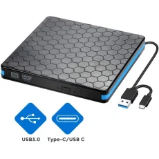 Lecteur Graveur Externe USB 3.0 & Type C - Vitesse et Compatibilité Optimales