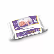 Lingettes Bébé Lilas 72 PCS : Douceur et Hydratation pour Peau Sensible