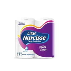 Pack de 4 Rouleaux Ultra Doux Lilas Narcisse - Confort et Résistance