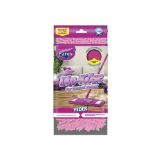 Recharge de vadrouille microfibre Parex : nettoyage efficace des coins.